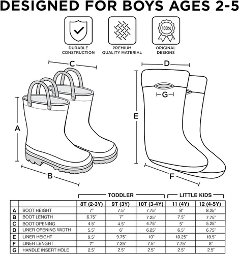 Miniatura 12 de DC Comics Botas de lluvia para niños Batman con forro suave extraíble para nieve