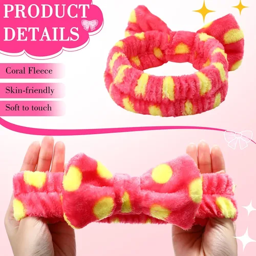 Miniatura 3 de WILLBOND 24 diademas de spa a granel para el cuidado de la piel, para lavado de cara, maquillaje, lazo para lavado facial, envoltura para la cabeza