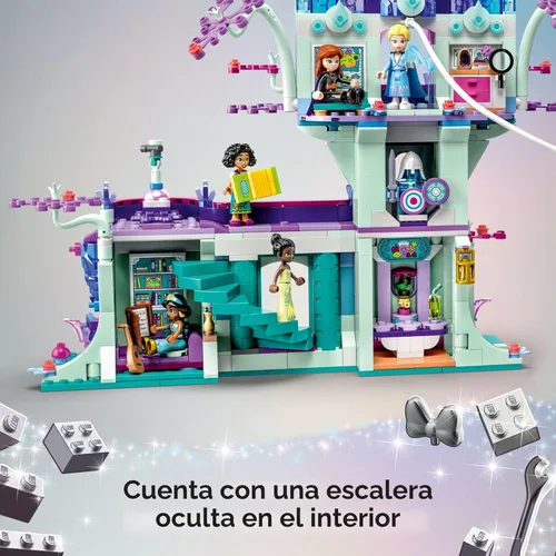 Miniatura 3 de LEGO Disney La casa en el árbol encantada construible de 2 niveles con 13 mini-muñecas de princesas incluyendo a Jasmine, Elsa y Moana, regalo