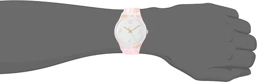 Miniatura 3 de Swatch Pinkquarelle SUOW151 - Reloj de cuarzo de silicona rosa mate para mujer