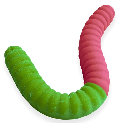 Miniatura 8 de Gusano de gomita gigante agrio – Caramelo de gomita grande de 2 libras con gran sabor picante de GGB Candies (cereza/naranja)