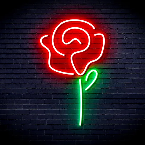 Miniatura 10 de ADVPRO Rose Flower Women Room Decor Flex Silicona LED Neon Sign Verde y Rosa st16s32-fnu0034-gk Verde & Rosa