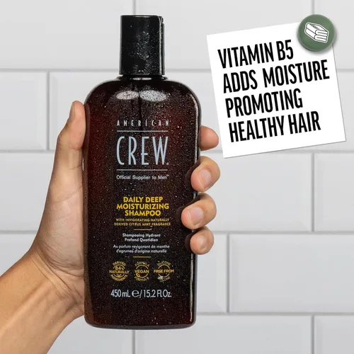 Miniatura 4 de American Crew Champú para Hombre, Hidratante Profundo Diario, De Origen Natural, Fórmula Vegana, Fragancia de Cítricos y Menta, 3.3 onzas líquidas