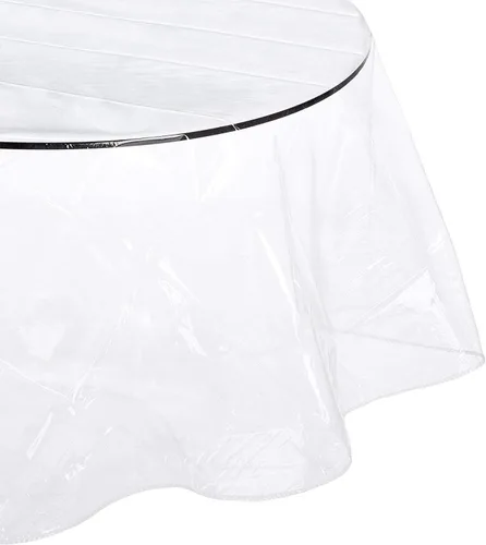 Miniatura 2 de American Linen Mantel de plástico impermeable de 54 x 54 pulgadas, protector de escritorio de PVC transparente para mesa de café, mesa de comedor