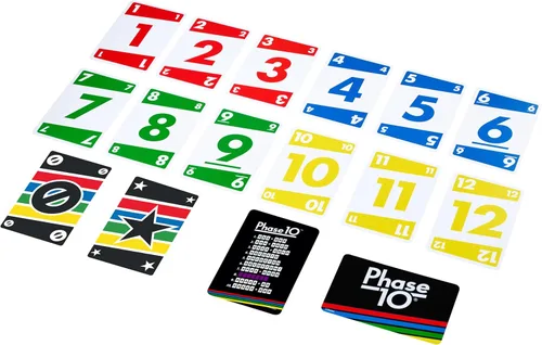 Miniatura 3 de Mattel Games Phase 10 Juego de cartas, Juego de secuencias tipo Rummy, Incluye 110 cartas, FFY05