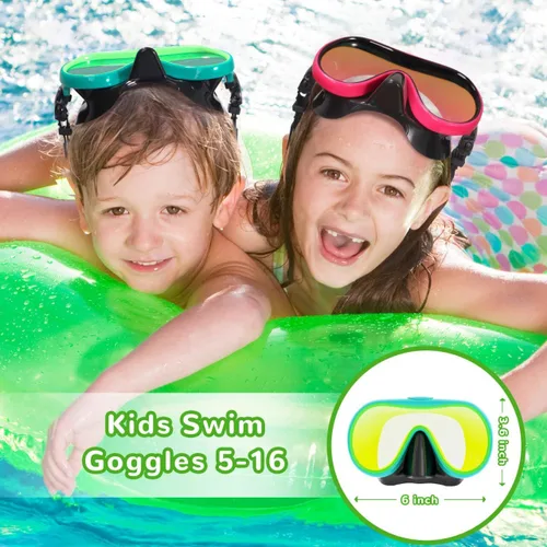 Miniatura 4 de Keary Kids Swim Goggles with Nose Cover for 5-16 Anti Fog Swimming Mask for Toddler Boys Girls Youth