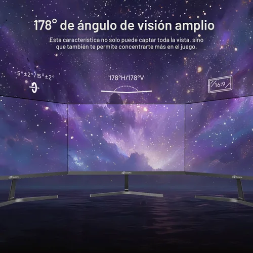 Miniatura 6 de ArcticPro Monitor de 22 pulgadas de 120 Hz, monitor de computadora Full HD (1920 x 1080p), 99% sRGB, contraste 4000:1, sin marco de 3 lados, ultra