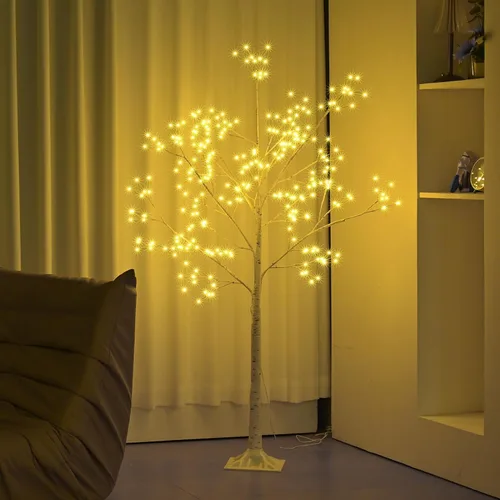 Miniatura 10 de PXBNIUYA Paquete de 2 decoración de habitación, 20 pulgadas, 108 luces LED de árbol bonsái de mesa, lámpara de árbol artificial para bricolaje