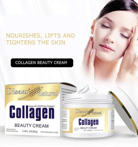 Miniatura 4 de DISAAR Beauty Crema de colágeno para frente y cuello, líneas de sonrisa, arrugas, manchas faciales, piel seca, músculos débiles para mejorar tu