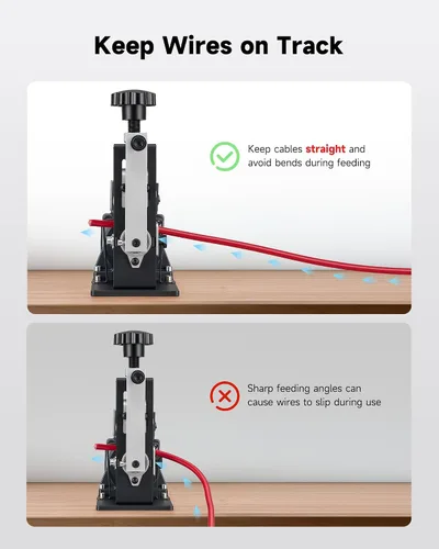 Miniatura 7 de CREWORKS - Máquina pelacables eléctrica, pelacables eléctrico para cables de cobre de 0.06 a 0.9 pulgadas (0.059-0.866 in) con 3 modos de operación