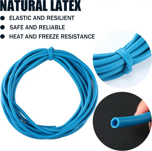 Miniatura 3 de Frienda Tubo de goma de látex de 100 pies, 3/8 de pulgada de diámetro exterior, 1/4 de pulgada de diámetro interior, bandas quirúrgicas para Azul