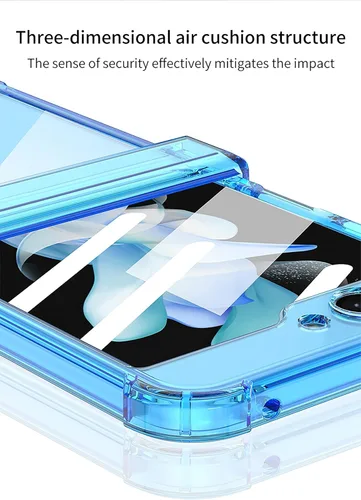 Miniatura 8 de Funda magnética integrada con protector de pantalla para Samsung Galaxy Z Flip 5 4, compatible con MagSafe, protección de bisagra completa, funda