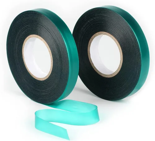 KINGLAKE GARDEN Rollo de cinta elástica para atar – 2 rollos en total de 300 pies 1/2 pulgada, cinta de jardín verde para plantas de jardín para