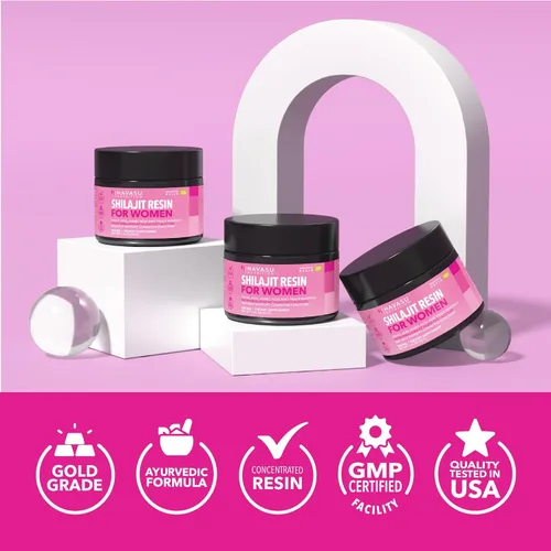 Miniatura 8 de Himalayan Shilajit para mujeres con ácido fúlvico, ácido húmico y más de 80 oligominerales – 500 mg de resina Shilajit de grado dorado de 16.000