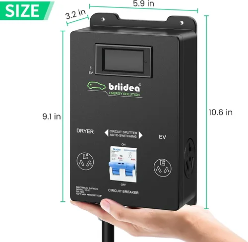 Miniatura 6 de Briidea Interruptor de alimentación automático para secadora y EV, carga rápida tu EV, NEMA 10-30