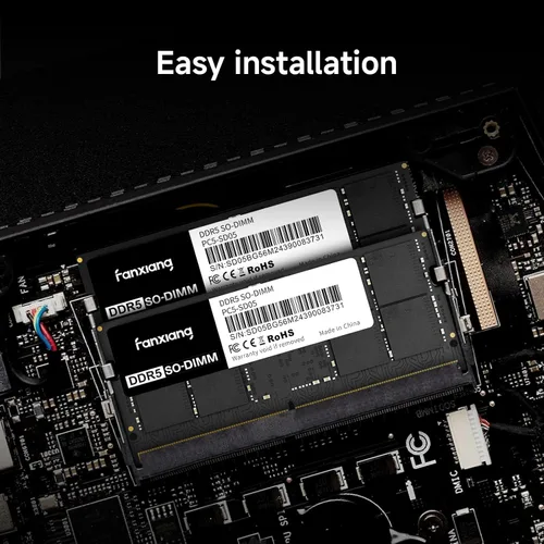 Miniatura 3 de fanxiang SODIMM DDR5 4800 MHz RAM 64 GB Kit (2 x 32 GB), CL40 1.1V SODIMM 262 Pin Módulo de memoria para portátil, memoria para un mejor rendimiento