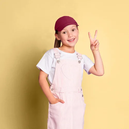 Miniatura 41 de DALIX Gorra plana de algodón, color marrón, náutico, rosa, rojo o blanco, para niños o jóvenes