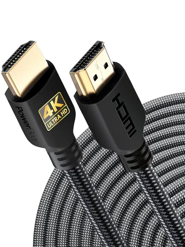 Miniatura 11 de PowerBear - Cable HDMI 4K 10 pies, nailon trenzado y conectores dorados Pack de 1 6 patas Negro