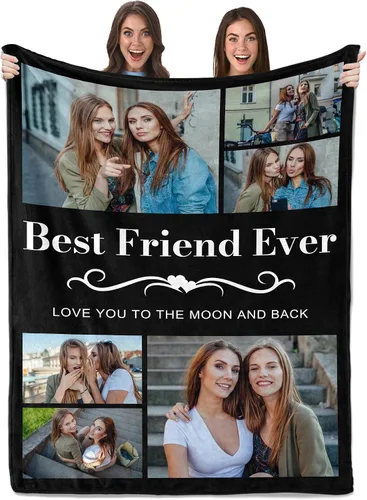 Miniatura 7 de Envío al día siguiente, regalos de cumpleaños para mejores amigas, manta personalizada con fotos, regalos de manta para mejores amigas y BFF, regalo