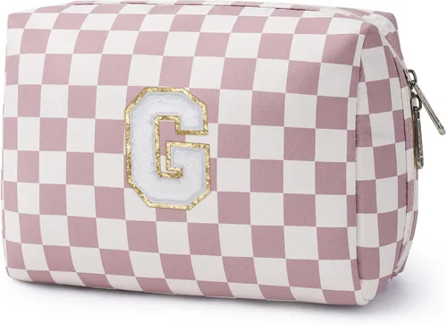 Miniatura 77 de Narwey Bolsa de maquillaje con inicial, regalos de graduación para adolescentes, niñas, niños y adolescentes, cosas de moda de 6 a 18 años, bolsa