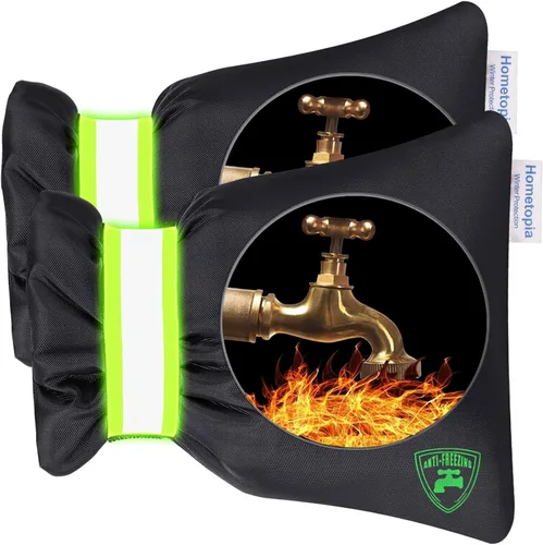 Paquete de 2 fundas para grifos exteriores para invierno - Pro 6.7" An x 8.3" Al, fundas tipo calcetín para grifos de agua exteriores para