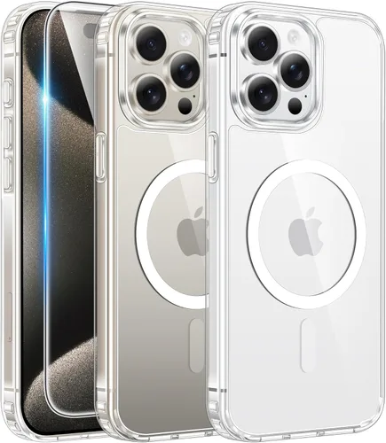 Miniatura 1743 de FNTCASE Funda para iPhone 13 Pro-Max: Fundas magnéticas transparentes compatibles con Magsafe Slim anti amarillamiento protección contra caídas