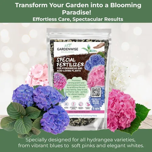 Miniatura 2 de GARDENWISE - Fertilizante de hortensias de liberación lenta con hierro y azufre, acidificador de suelo para interiores y exteriores para un