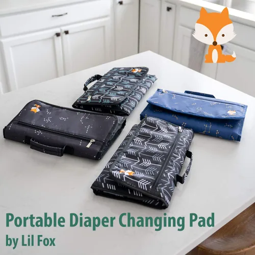 Miniatura 8 de Cambiador de bebé de Lil Fox. Cambiador portátil para bolsa de pañales de bebé o cambiador. Cambiador de pañales con una sola mano. Regalos de baby