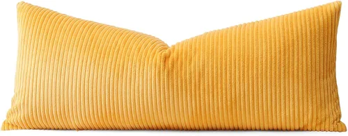 Miniatura 322 de Artscope Fundas de Almohada de Pana a Rayas Acogedoras Súper Suaves Decorativas Cuadradas Fundas de Cojín para Sofá Sillón Dormitorio Decoración