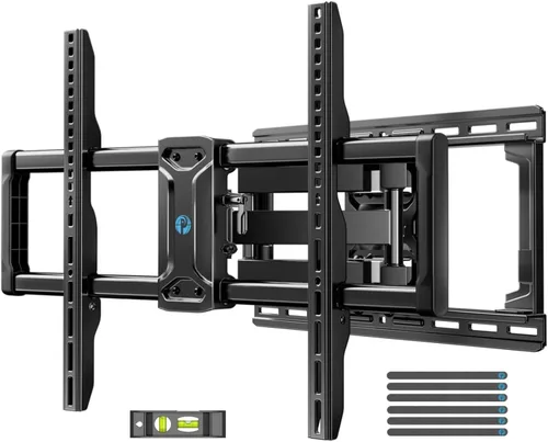 Pipishell - Soporte de pared para TV de movimiento completo para pantallas LED de 42 a 85 pulgadas, hasta 59.8 kg, brazos articulados duales