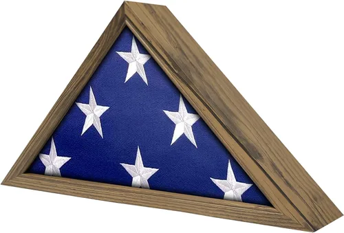 Miniatura 12 de ASmileIndeep Vitrina de bandera – Caja de sombra de bandera fúnebre y militar de 5' x 9.5' con vidrio templado HD y montaje en pared, marco