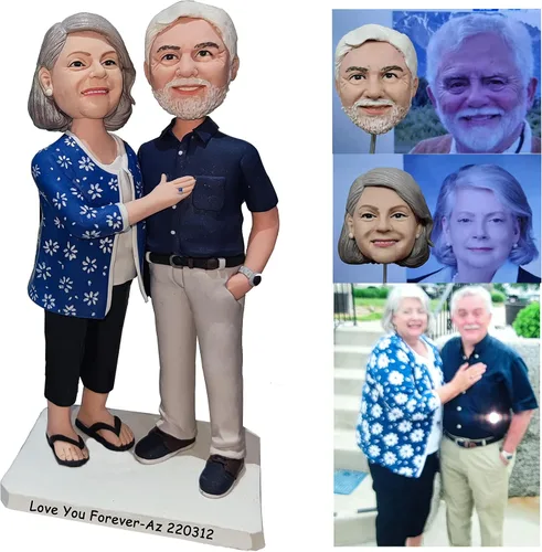 Miniatura 11 de AlOU AlOU Estatuillas personalizadas de 15 cm Bobbleheads para el Día del Padre, Día de la Madre, Padres, Jefe, Colegas, Familia y Amigos
