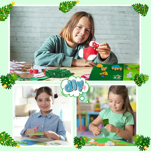 Miniatura 2 de HaoFeiJH Tela de Fieltro 36 * 36 Pulgadas de Ancho 1.6mm, Hojas de Tela Suave Tejida de Acrílico para Manualidades DIY Costura Patchwork, Fieltro