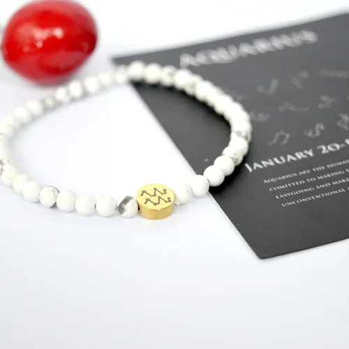 Miniatura 2 de Pulsera de constelación con signo de estrella de energía de 0.157in con dije chapado en oro de 18 quilates para mujer