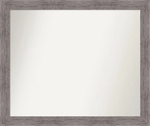 Miniatura 383 de Amanti Art Espejo de baño gris para sobre el fregadero, 31 x 48 pulgadas, espejo de tocador rectangular estrecho de color gris, marco de madera