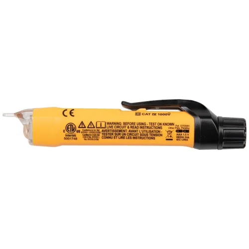 Miniatura 10 de Klein Tools NCVT3P - Probador de voltaje sin contacto de doble rango, bolígrafo de 12-1000 V CA, linterna, alarmas LED audibles e intermitentes