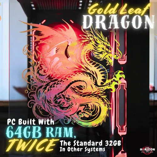Miniatura 3 de The Horizon Autherium Dragon RGB I9 RTX Gaming PC 64 GB de RAM Almacenamiento de alta velocidad de 10 TB Core I9 hasta 5.4Ghz RTX 5070
