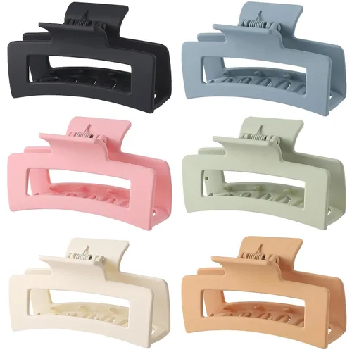 Miniatura 19 de Sisiaipu Pinzas para el Cabello, Pinzas Medianas de 3.5 Pulgadas, Paquete de 6 para Mujeres y Niñas - Accesorios para el Cabello Color Ámbar