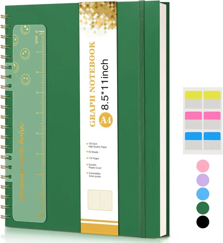 Miniatura 38 de Lined Spiral Notebook Journal 8.5” x 11”, A4 Large Notebooks for Women Men, College Ruled Journal, 100 GSM Paper, Plastic Hardcover Spiral Bound