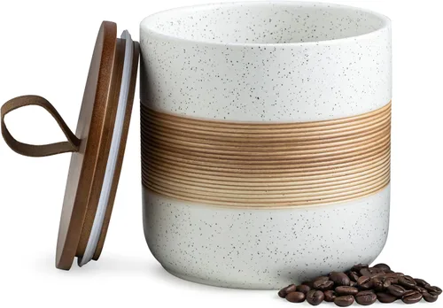Miniatura 12 de Miamolo Tarro pequeño de cerámica con tapa, recipiente de café, recipiente de café, tarros de almacenamiento de alimentos para bolsa de té