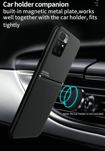 Miniatura 4 de Kepuch Mowen Funda Para Xiaomi Redmi 10/Redmi Note 11 4G 2021 - Cubierta De Parachoques Placa De Metal Incorporada Para Xiaomi Redmi 10/Redmi Note