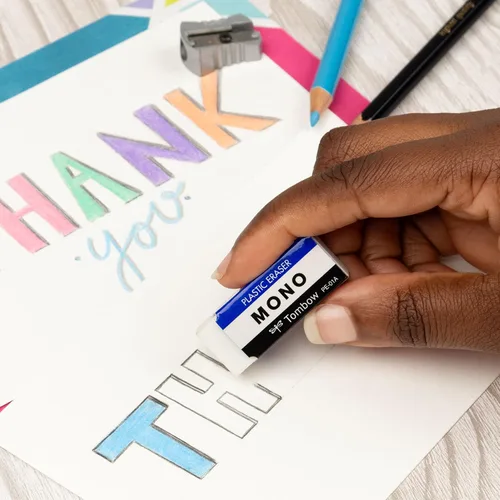Miniatura 5 de Tombow 57321 Borrador MONO, blanco, pequeño, paquete de 5. Elimina limpiamente las marcas sin dañar el papel