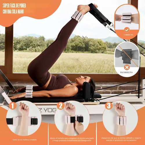 Miniatura 5 de BECOJADDE Juego de 2 pesas para tobillo (1 libra/2 libras cada una) para mujeres y hombres, pulsera ajustable para muñeca para gimnasio en casa