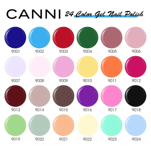 Miniatura 2 de CANNI CC1 - Juego de esmalte de uñas de gel, 30 piezas de 9 ml, colores negro, rosa intenso, verde, amarillo, morado, azul, kit de uñas con secado