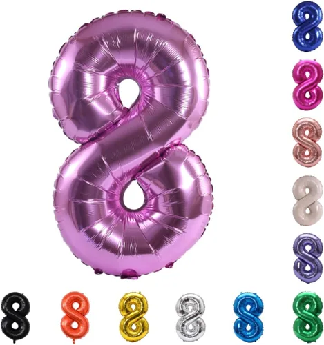 Miniatura 195 de YPSelected Globo grande de 32 pulgadas de helio con números 0-9 de papel de aluminio azul para cumpleaños, bodas y fiestas (Azul, 3)