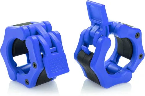Abrazaderas/Collares de Barra Olímpica de Liberación Rápida Par de Clips de Peso para Barra de 2 Pulgadas AZUL