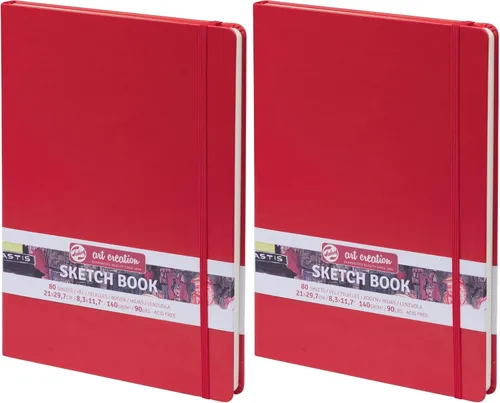 Miniatura 4 de Cuaderno de bocetos Talens Art Creation rojo 12X12 cm, 140 gramos