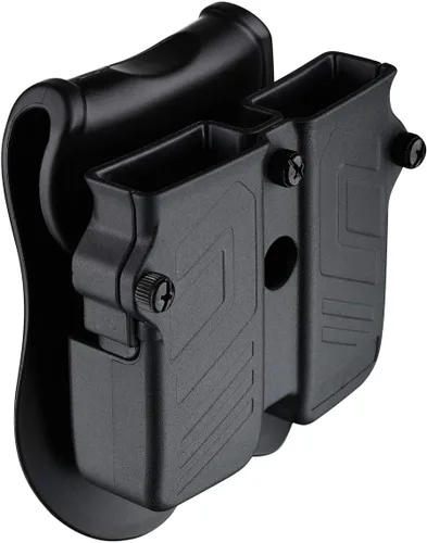 Porta revistas doble, 0.354 in 0.394 in .40 .45 bolsa de revista de pila simple y doble, funda universal para revistas para Glock/Sig