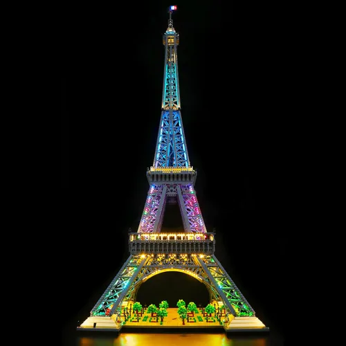 Miniatura 10 de VONADO Kit de iluminación LED compatible con el set de la Torre Eiffel de Lego 10307, iluminación de construcción DIY con control remoto compatible