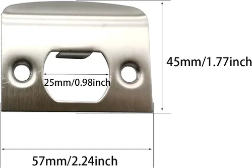 Miniatura 2 de RLECS Niversal - Placa de golpeo de puerta de acero inoxidable 201 de 2.24 pulgadas con tornillos